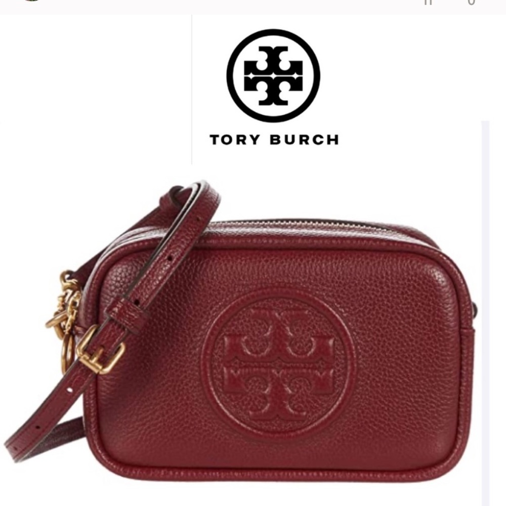 Tory Burch Perry Bombe Burgundy Bag